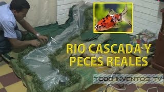 PESEBRE CON PECES RÍO Y CASCADA REALES PARTE 1 ● todoinventostv  8 shorts [upl. by Teryl]