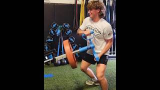 Youth athlete core power rotation strength Omni Bar functionaltraining [upl. by Dj122]