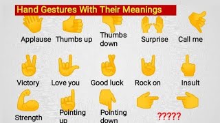 20 Hand Gestures You Need to Know in English Hand Gestures Vocabulary and Meaning in English [upl. by Yurt722]