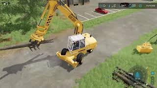 Fs22 No mans land Forestry Construction Farming [upl. by Iago]