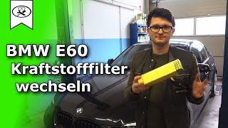 BMW E60 Kraftstofffilter Wechseln  Change fuel filter  VitjaWolf  HD [upl. by Aeret]