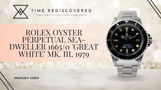 Rolex Oyster Perpetual SeaDweller 16650 Great White Mk III 1979  Time Rediscovered [upl. by Yard351]