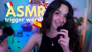 ASMR Palabras Detonantes en distintos idiomas  TRIGGER WORDS [upl. by Dannica986]