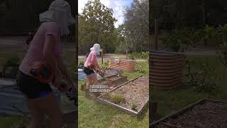 vegogarden husquarna weedeating landscaping outdoorworkout gardeningwork gardeninspiration [upl. by Atikan]