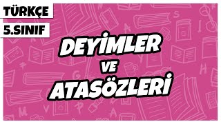 5 Sınıf Türkçe  Deyimler ve Atasözleri  2022 [upl. by Porter]