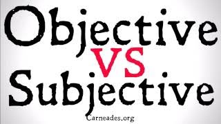 Objective vs Subjective Philosophical Distinction [upl. by Tammi]