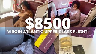 8500 VIRGIN ATLANTIC UPPER CLASS FLIGHT FROM LHR TO JFK  WAS IT WORTH IT  AIRBUS 330900neo [upl. by Eleumas286]