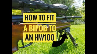 Matts Country  How to fit a Bipod to a Weihrauch HW100 by changing the front stock stud [upl. by Scrivenor]