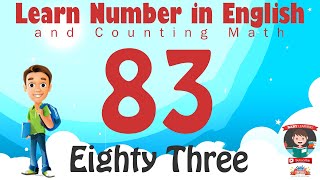 Learn Number Eighty Three 83 in English amp Counting Math [upl. by Filia164]