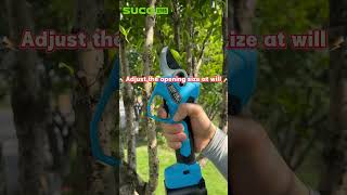 SUCA SC8612 Professional 45mm Big Cutting Diameter cordless battery pruner electric pruning shears [upl. by Roobbie731]