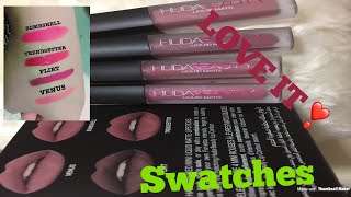 HUDA BEAUTY THE PINK EDITION LIQUID MATTE MINIS [upl. by Strade]