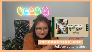 Designing an Interactive PDF using InDesign Tutorial  Roll over buttons effect [upl. by Goldsmith]