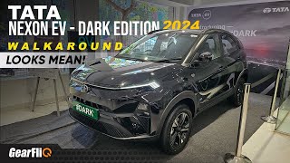 2024 Tata Nexon EV  Dark Edition  Looks Mean   Walkaround  GearFliQ [upl. by Shepp]