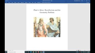 Plato’s Meno Recollection and the Geometry Problem [upl. by Yelac]