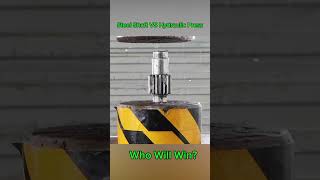 Steel Shaft VS Hydraulic Press hydraulic [upl. by Einolem78]