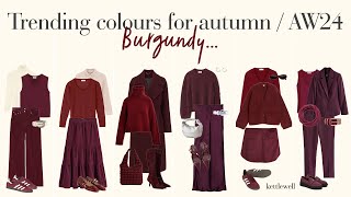 Fashion colour trends for AutumnFall AW24  Trending colours  Burgundy  Will it work for you [upl. by Redford]