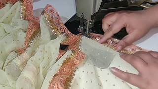 Designer Boutique Style Dupatta Making at home  दुपट्टे की लंबाई बढ़ाने की Easy Trick [upl. by Masry]