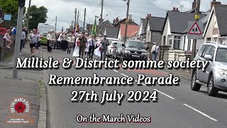 Millisle amp District Somme society Remembrance Parade 2024 [upl. by Haisoj682]