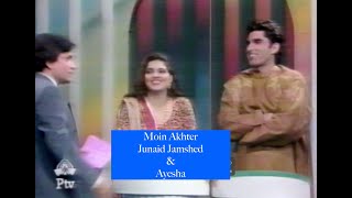 Moin Akhter with Junaid Jamshed amp his wife  HD  Dhanak TV USA [upl. by Willner]