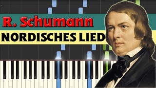 Nordisches Lied Northern Song  Robert Schumann Piano Tutorial Synthesia [upl. by Brainard363]