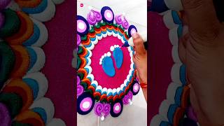 How to Make Rangoli Beautiful for Diwali  Rangoli in Deepavali Festival 💞💛✨ shorts rangolidesigns [upl. by Latham]