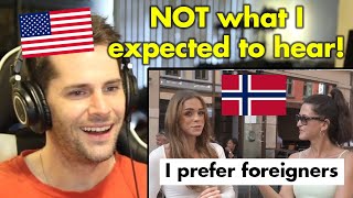 Do Norwegians Want to Date a Local or Foreigner  American Reacts [upl. by Aramanta]