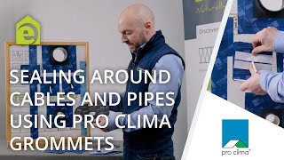 Using Pro Clima Grommets To Airtight Seal Around Pipes and Cables [upl. by Fenner]