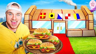 SPONGEBOB Box Fort KRUSTY KRAB 24 Hour Bikini Bottom CHALLENGE [upl. by Schober]