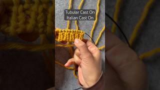 Tubular Cast On also Italian Cast On for 1x1 ribbing tutorial knitting shorts [upl. by Vizzone]