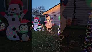 Happy Holidays Snowman theme yard decorations holidays christmas decoration shorts [upl. by Aicekat345]