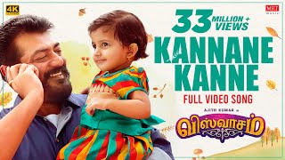 Kannaana Kanney Full Video Song  Viswasam Video Songs  Ajith Kumar Nayanthara  D Imman  Siva4K [upl. by Leblanc]