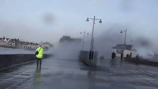 Porthcawl storm surge January 6th 2014 part 2 [upl. by Suoiluj]