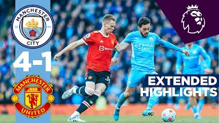 DE BRUYNE AND MAHREZ TURN MANCHESTER BLUE  MAN CITY 41 MAN UTD  EXTENDED HIGHLIGHTS [upl. by Natsrik]