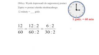 12 minut jaka to jest część godziny [upl. by Samy]