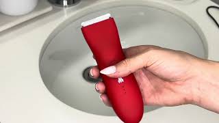 Bikini Trimmer Demo by MERIDIAN  No Razor Burn Shaver  Waterproof amp Rechargeable Honest Review [upl. by Keelby35]