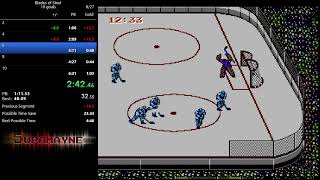 Blades of Steel NES 10 goals Speedrun  511 [upl. by Oigaib]