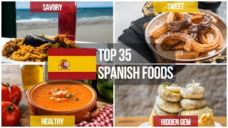 Top 35 Spanish Foods 🇪🇸🍤 [upl. by Adnolat459]