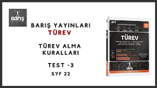 Barış Türev 2025 Türev Alma Kuralları Test  3 Syf  22 [upl. by Ahar]