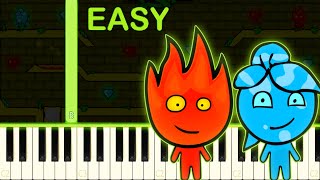 FIREBOY AND WATERGIRL THEME  EASY Piano Tutorial [upl. by Ginelle]