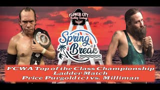 FCWA Spring Break Milliman vs Price Purgold in a Ladder Match 41022 [upl. by Pigeon]