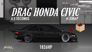 Pixel Car Racer  Honda Civic EJ1 Tune [upl. by Werdna]