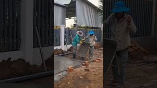 đổ bêtong sân xaydung nhadep construction home betong [upl. by Elocim334]