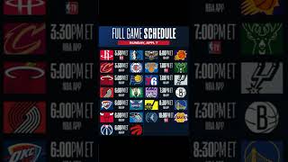 202324 NBA Schedule on Sunday April 7 [upl. by Modeerf]