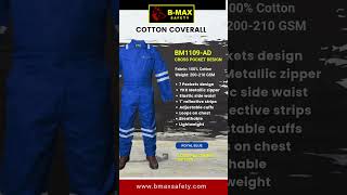 COTTON COVERALL CROSS POCKET safetyfirst safety ppe garmentsindustry coverall [upl. by Boor5]