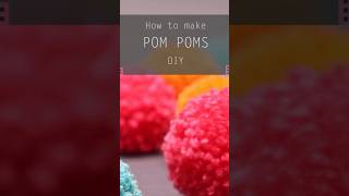 DIY Perfect Mini Pom Poms with Yarn 🧶 Easy Crafty Tutorial Shorts [upl. by Anais664]