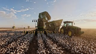 West Texas Irrigated Cotton Harvest amp One Wild Ride [upl. by Fidele292]