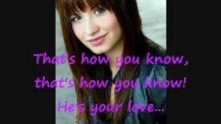 Demi Lovato  Thats How You Know Lyrics HQ [upl. by Irep]