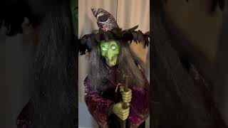 Gemmy 2008 Life Size Animated Cauldron Witch Halloween Animatronic Prop Fully Working And Restored [upl. by Oimetra]