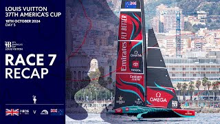 Louis Vuitton 37th Americas Cup Race 7 Recap  INEOS Britannia vs Emirates Team New Zealand [upl. by Gabler833]