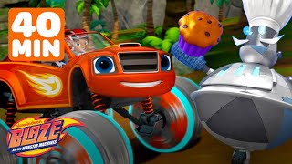 Blaze DEFEATS Robot Baker with his Power Tires 🛞  40 Minutes  Blaze and the Monster Machines [upl. by Adnirolc236]